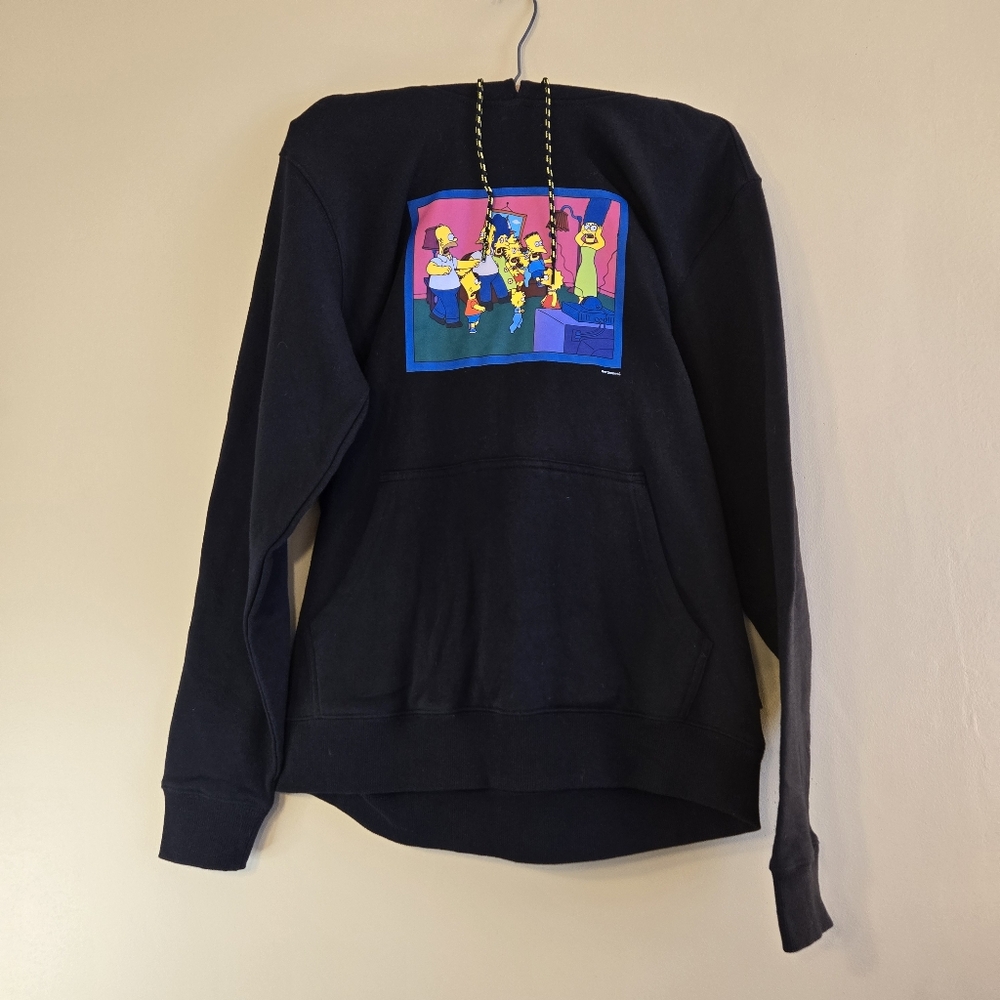 Billabong X The Simpsons Sweatshirt Mens Medium Black Couch Gag Graphic Hoodie